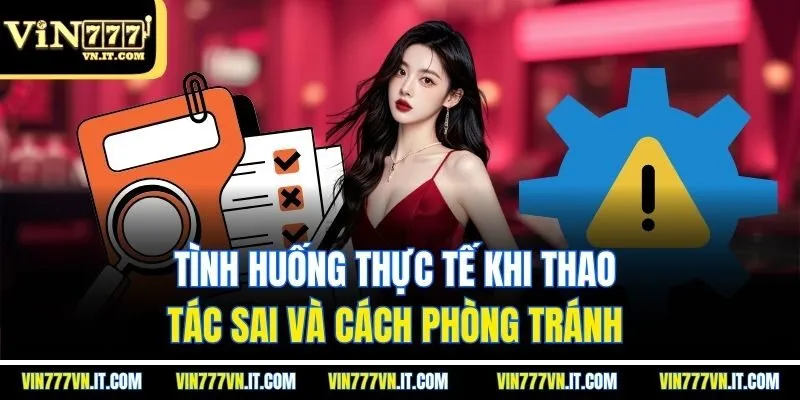 Tình huống thực tế khi thao tác sai và cách phòng tránh